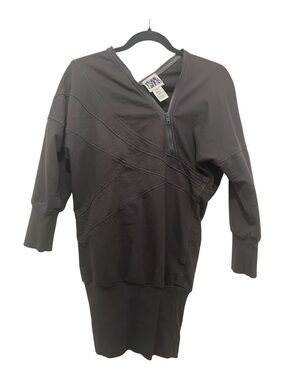 Prairie Underground Half Zip Asymmetrical Sweatshirt Mini Dress Size Small